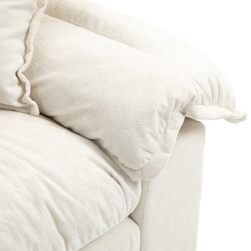 84" Chenille Sofa Small Sofa Loveseat Deep Seat Sofa Couch with 2 Throw Pillows & Memory Foam Lounge