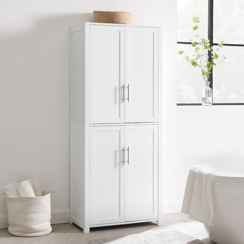 Crosley Savannah Tall Kitchen Storage Pantry - 28 "w x 15 "d x 67 "h - White