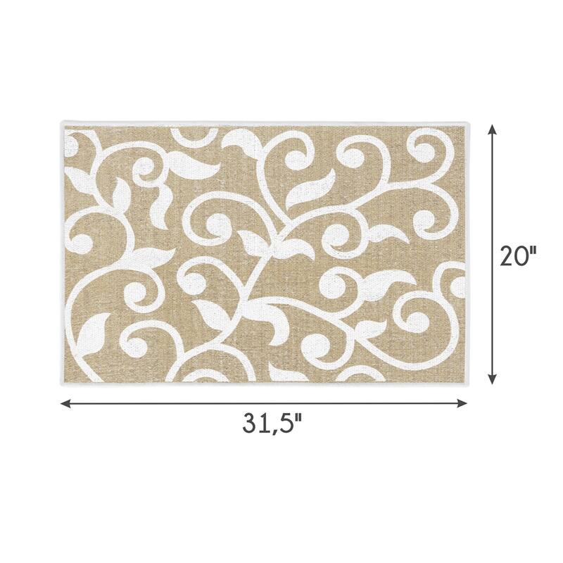 SussexHome Non-Skid Ultra-Thin Area Rugs for Laundry Room, Entryway, Bathroom and Kitchen - Washable Multipurpose Floor Mat