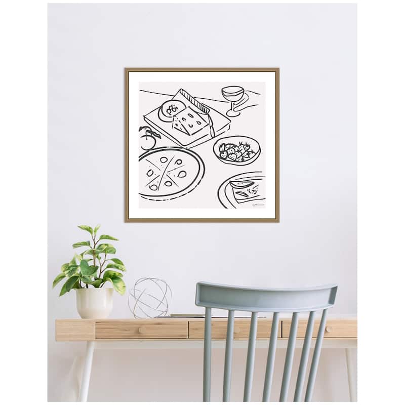 Kate and Laurel Dinner Club by Gabrielly Guedes Framed Canvas Wall Art Print