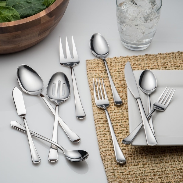 Cambridge Silversmiths Mae Mirror Flatware 45-Piece Set, Service for 8