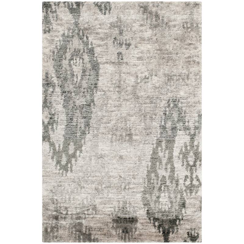 SAFAVIEH Couture Hand-knotted Tibetan Jeremy Modern Wool Rug - 2' x 3' - Silver/Grey - Rectangle