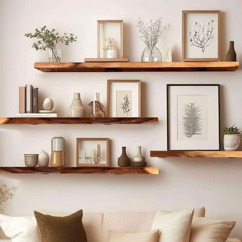 Acacia Wood Shelf with Live Edge