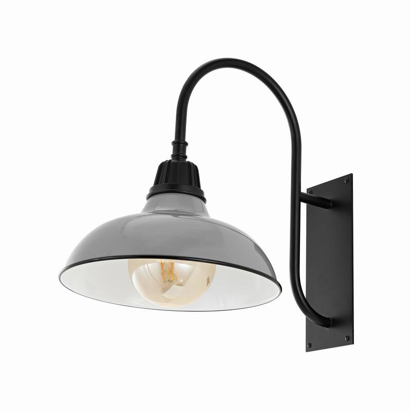 Wallace 12.25" Indoor/Outdoor LED Gooseneck Arm Sconce, By JONATHAN Y