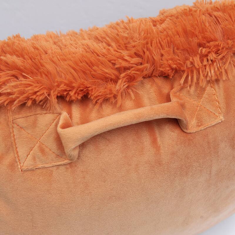 Halsted Shaggy Backrest Pillow