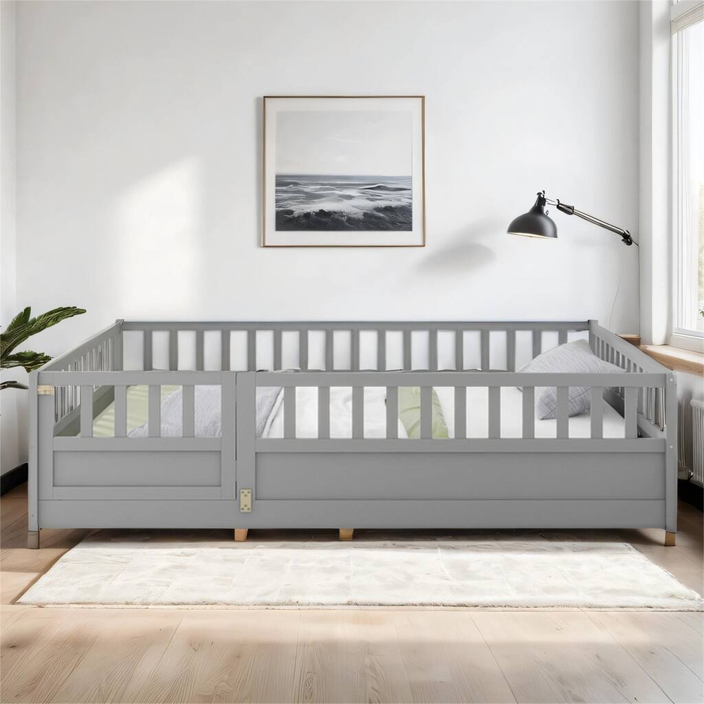 Full Size Floor Bed with Super High Security Barrier