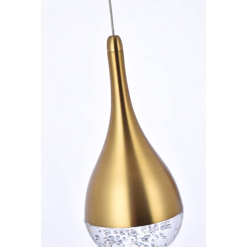 Indigo Home 34 inch LED pendant in satin gold