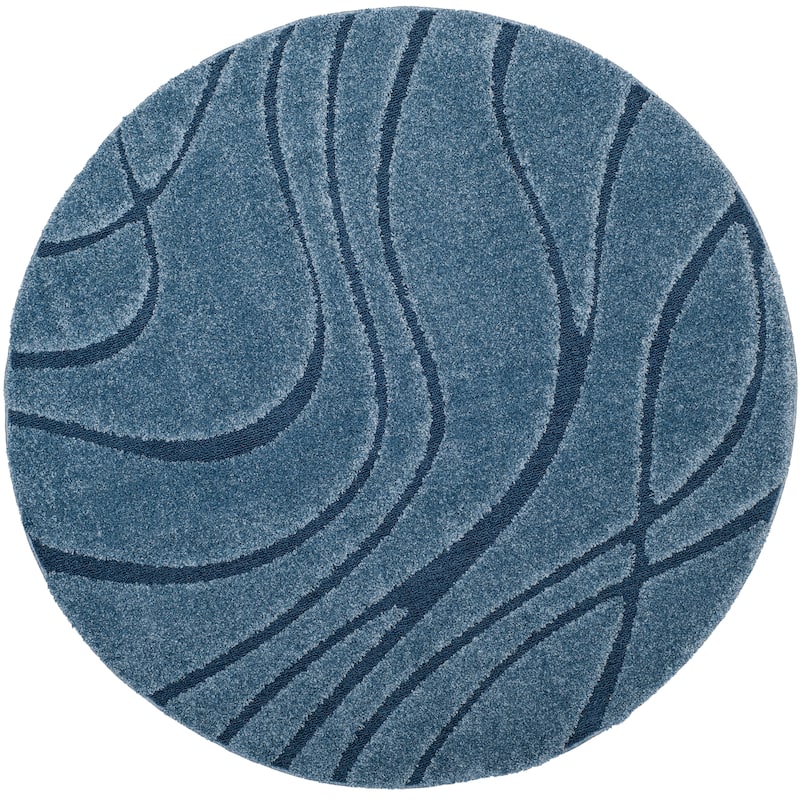 SAFAVIEH Florida Shag Sigtraud Abstract Waves 1.2-inch Thick Rug
