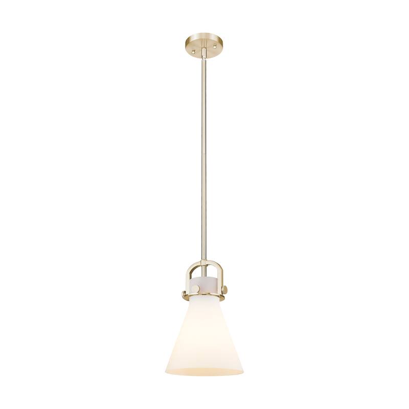 Innovations Lighting Downtown Urban - Newton Cone - 1 Light 8" Stem Hung Arched-Frame Mini Pendant