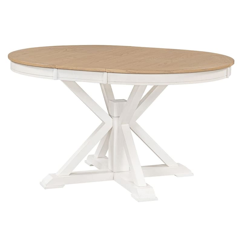 5-Piece Dining Set with Extandable Round Table