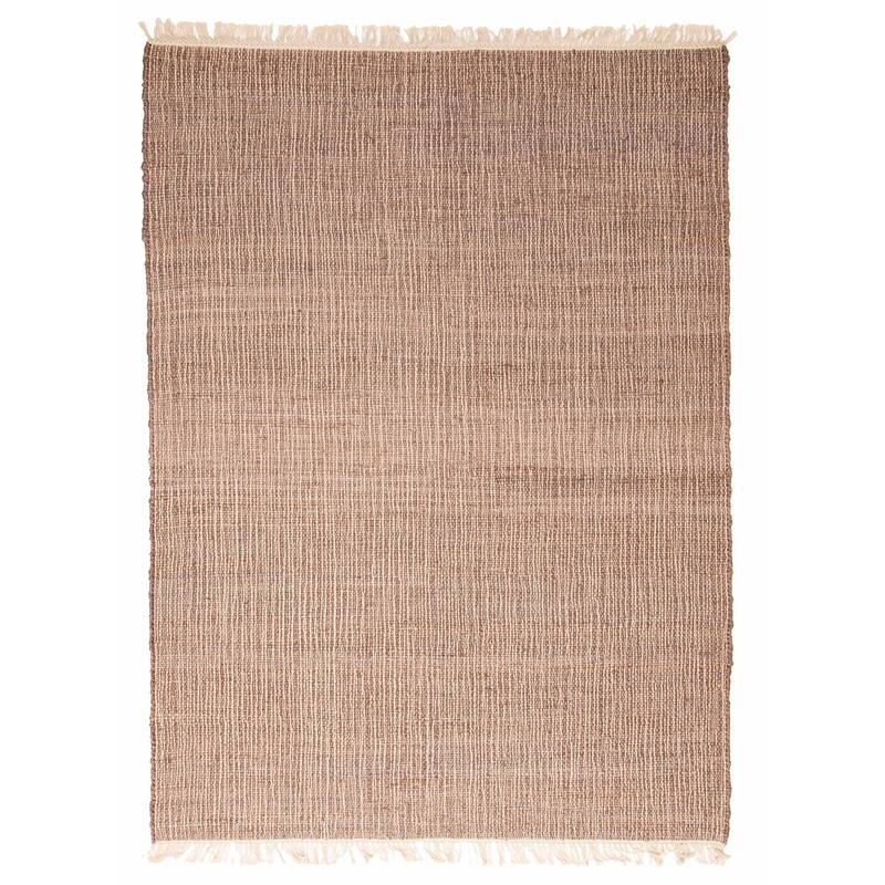 ECARPETGALLERY Flat-Weave Palas Denizli Dark Brown Jute Kilim - 5'4 x 7'4