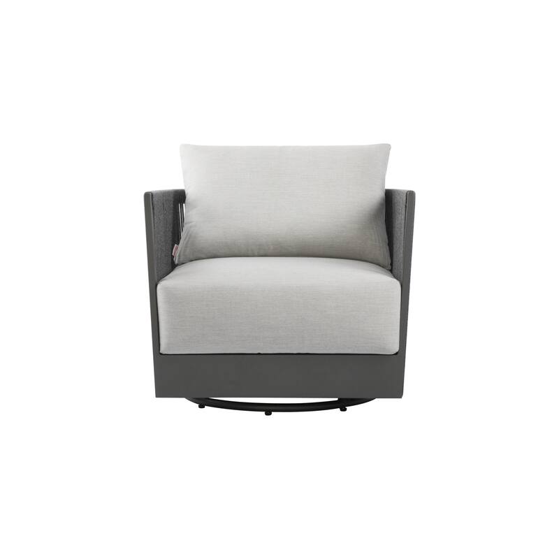 Elementi Capri Outdoor Aluminum Swivel Chair with Sunbrella® Cushions