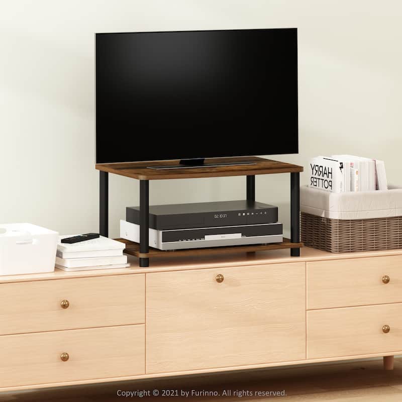 Furinno Turn-N-Tube No Tools 2-Tier Elevated TV Stands