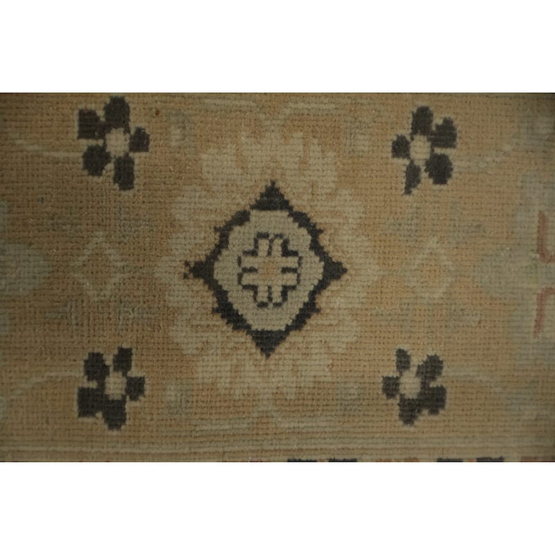 Hand Knotted Oriental 100% Wool Carpet Traditional Floral Beige & Ivories Ziegler Area Rug - 8' 4'' X 5' 11''