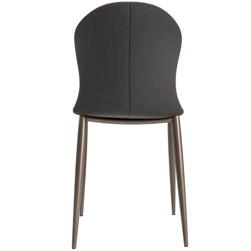 Upholstered Dining Chair in Fabric with Iron Legs Mosaic Series Set of 2