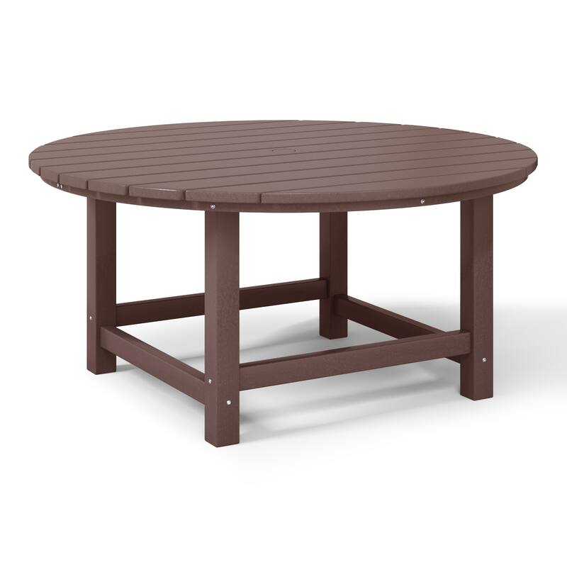 Laguna Outdoor 5-Piece Adirondack Chair With Round Coffee Table Conversation Set