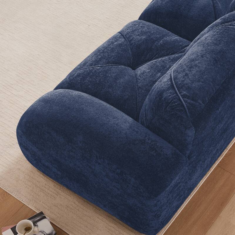Sofa Couches With boneless Sofa,Soft Velvet Fabric,Bottom Anti-Slip Design