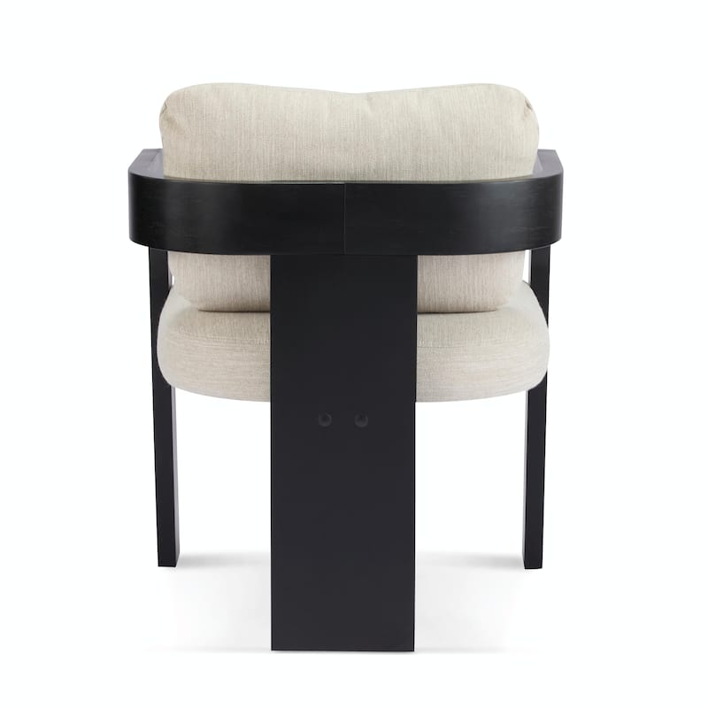 2-Pack Dining Chairs - Fabric with Pillow Back, Solid Wood Frame