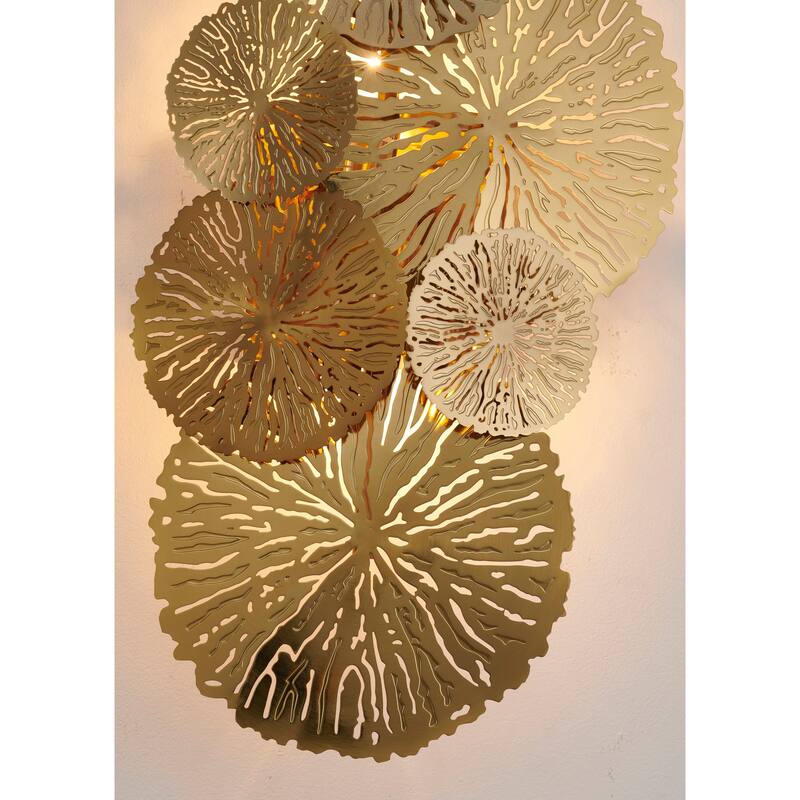 Copper Metal Abstract Wall Sconce