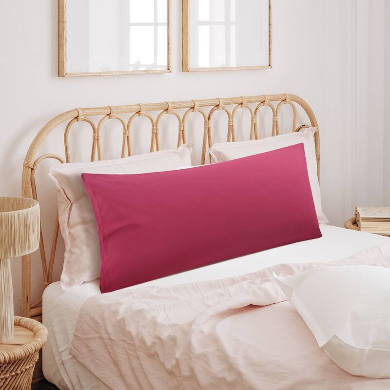 Body Pillowcase Soft 1800 Series Microfiber Long Pillow Cover - Wine - 20"x60"