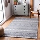 preview thumbnail 3 of 53, SAFAVIEH Augustine Serap Contemporary Cotton Rug 8' x 10' - Light Grey/Anthracite - Rectangle