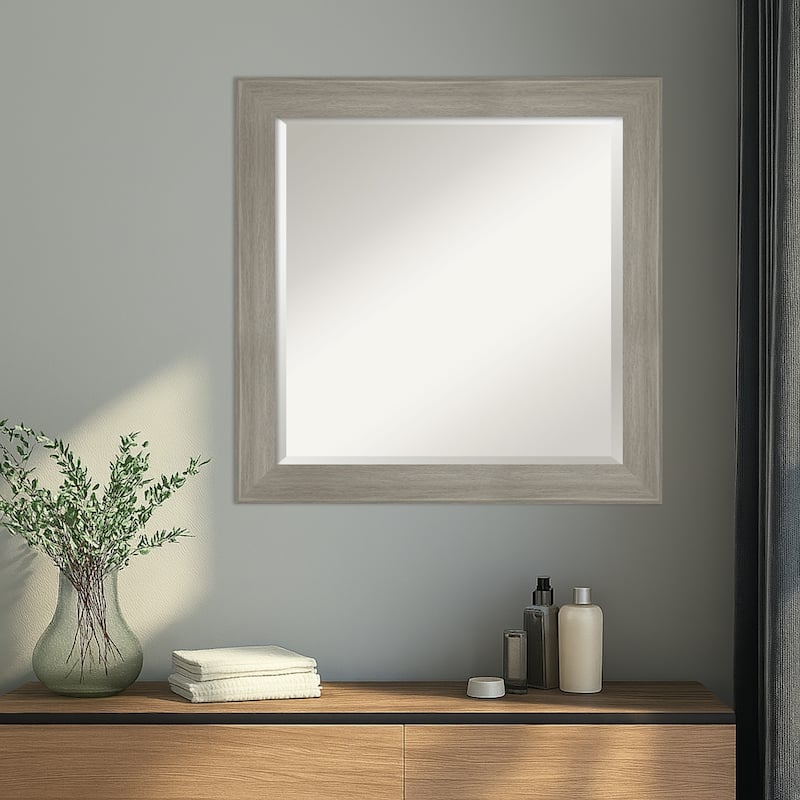 Grand Narrow Beveled Framed Wall Mirror