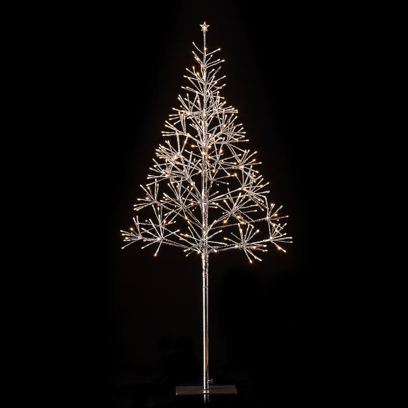 Alpine Corporation 53"H Indoor/Outdoor Artificial Christmas Tree with LED Lights