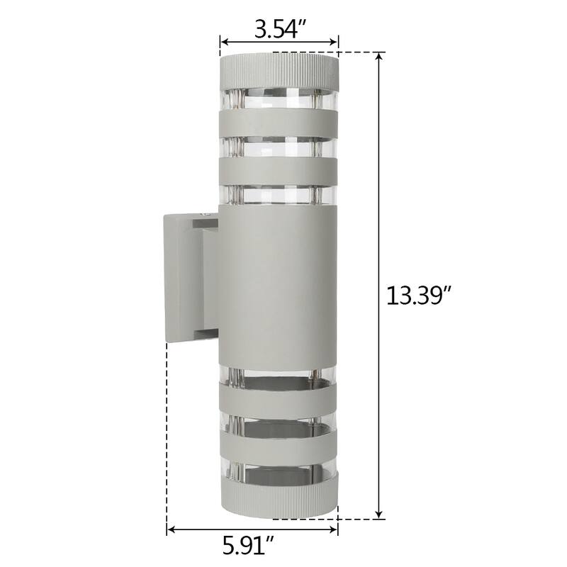 Modern Outdoor Wall Lighting Cylinder/Square Armed Sconces(4 Pack)