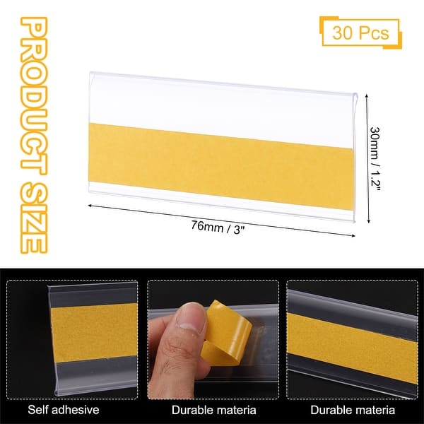 Shelf Label Holder Clear Shelf Tag Strips Label Holder - transparent ...