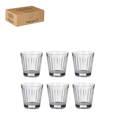 Aqua Set of 6 Drinking Glasses 7.45oz - A - Transparent