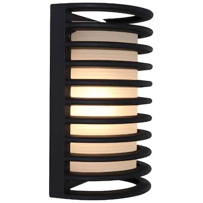 Access Lighting Bermuda Black 11 inch Outdoor Bulkhead Wall Light