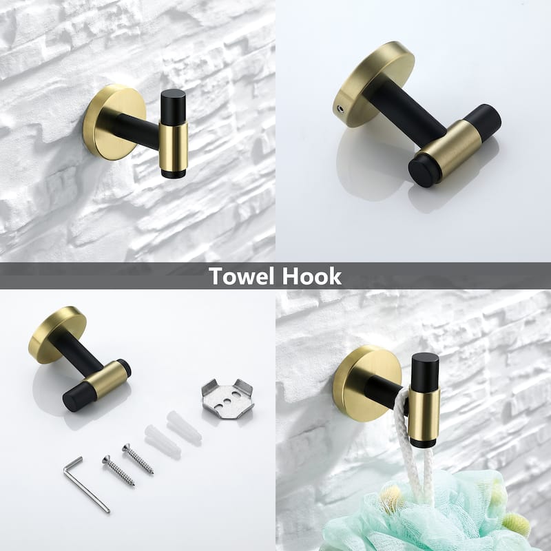 Modern Bath Hardware Set Towel Holder Set in Stainless Steel