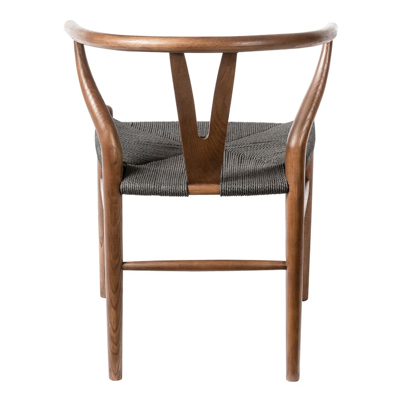 Albany-2 - Black - Natural Papercord Seat (Set of 2)