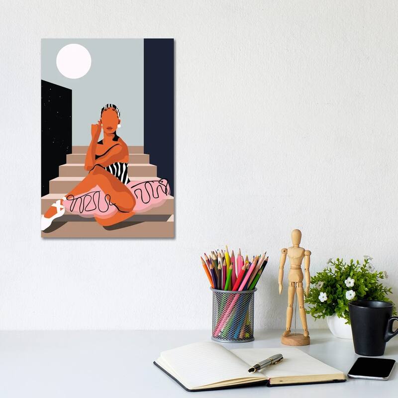iCanvas "Ballet Noir" by Domonique Brown Canvas Print - 12x8x0.75
