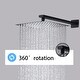 preview thumbnail 8 of 7, 10 Inches Rain Shower Head with Handheld Shower Valve, three-function