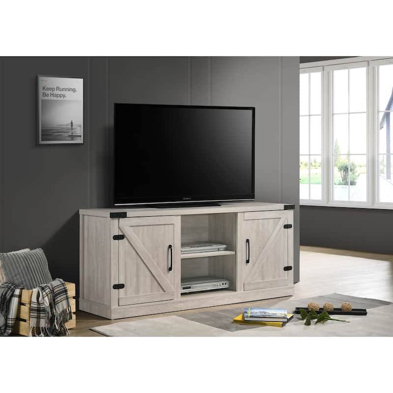 TV Stand with 2 Open Shelves and 2 Cabinets