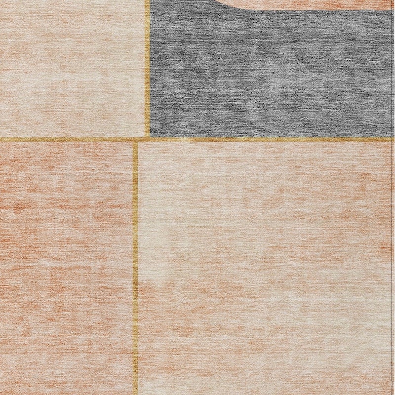HomeRoots Abstract Transitional Rectangle Outdoor Rug