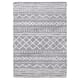 SAFAVIEH Arizona Shag Lotta Moroccan 1.2-inch Thick Rug - 5' Square - Grey/Ivory