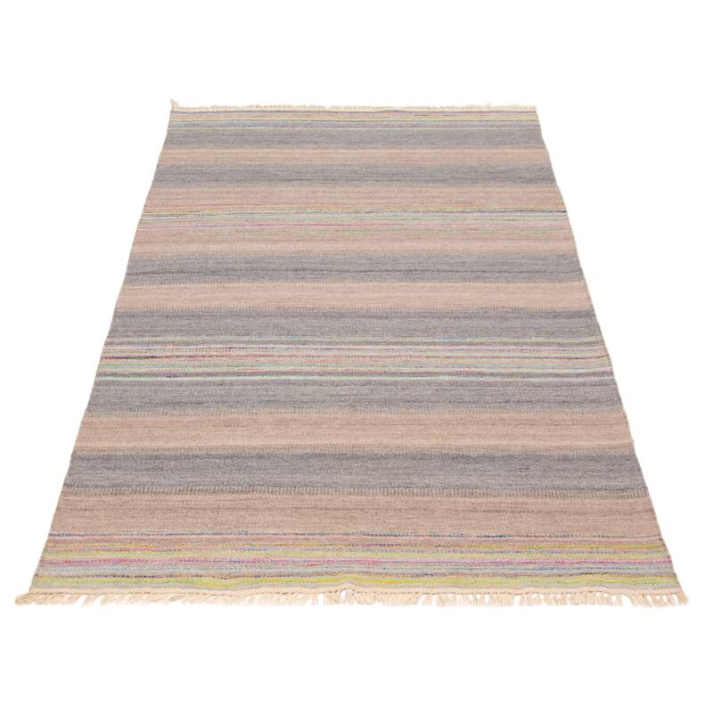 Boho Grey Kilim 5'1" x 8'3" - 5'1 x 8'3