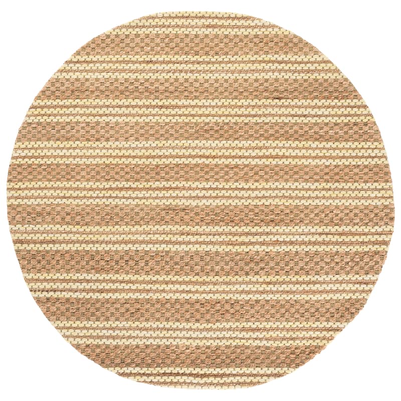 Martha Stewart by SAFAVIEH Handmade Tulia Jute Rug - 6' Round - Natural/Yellow