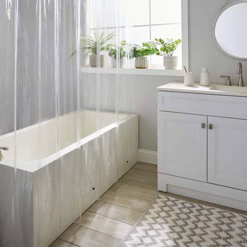 Bath Bliss Sanitized PVC Super Clear Shower Liner
