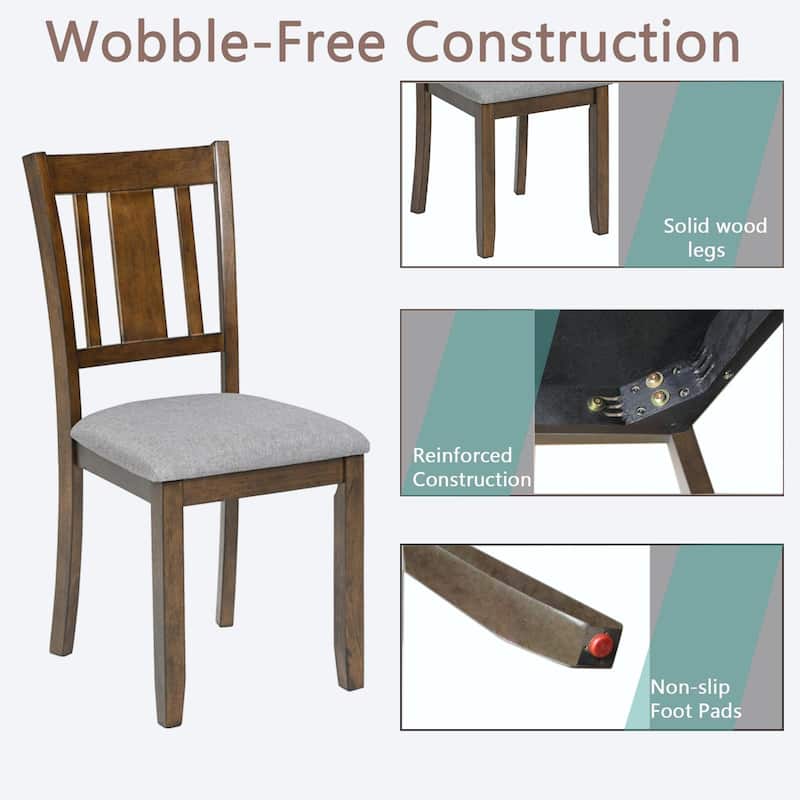 Set of 4 Counter Height Dining Chairs with Padded Seats
