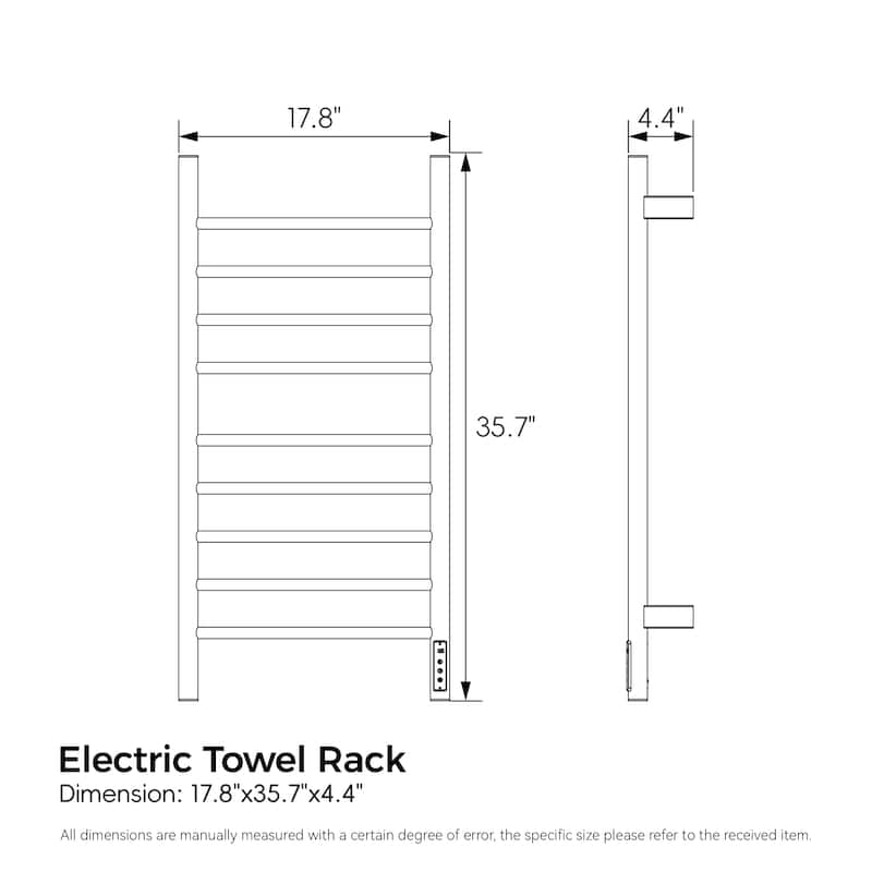 Wall Mounted Heated Towel Rack for Bathroom