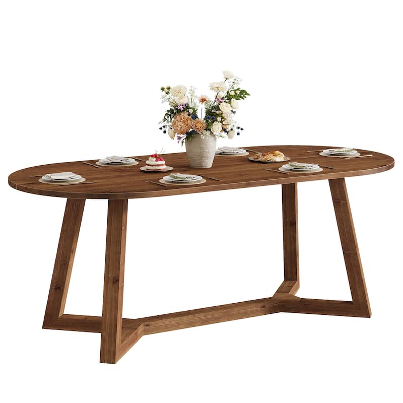 Solid Wood Dining Table, Kitchen Table, Living Room Office Accent Dining Table Gathering Table