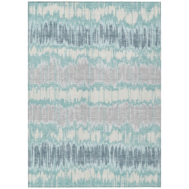 Machine Washable Indoor/ Outdoor Chantille Contemporary Ombre Rug