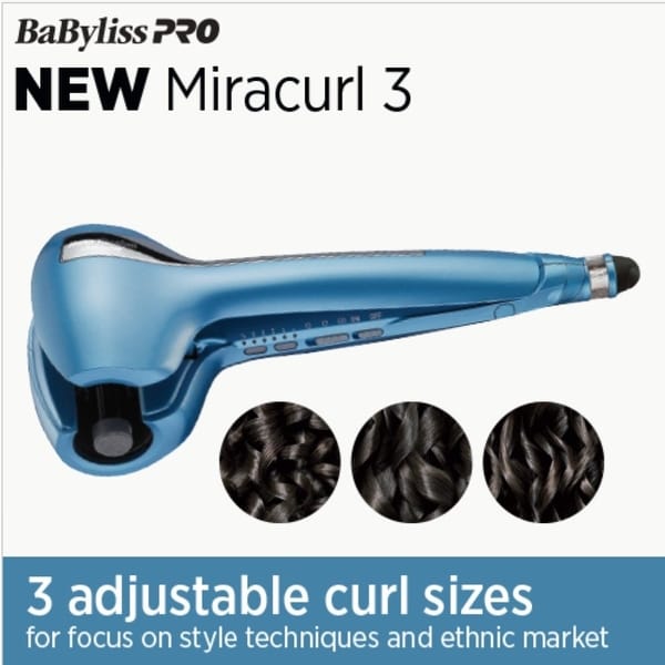 babyliss pro miracurl curling machine in blue