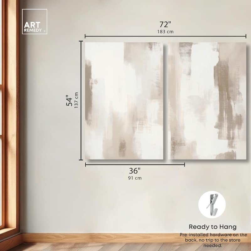 Winter Mist II Canvas Set of 2 by Art Remedy, Gallery Wrapped