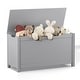 preview thumbnail 10 of 26, Wooden Toy Box with Safety Hinged Lid for Kids Aged 2+