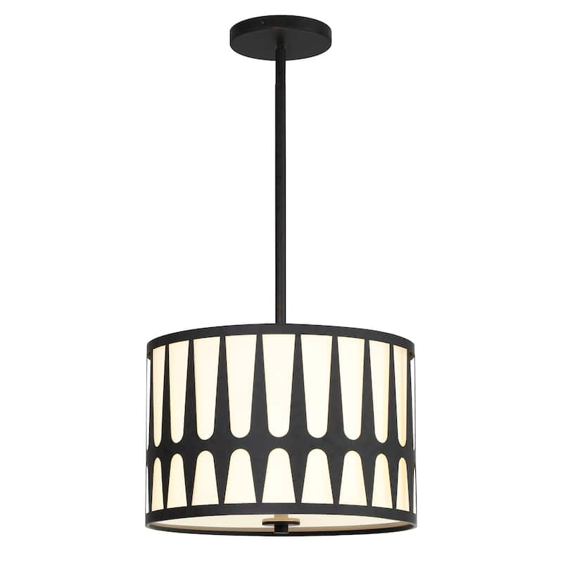 Royston 3 Light Black Pendant - 15'' W x 10.75'' H