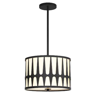 Royston 3 Light Black Pendant - 15'' W x 10.75'' H